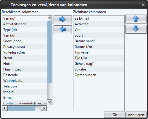 Export data - activities