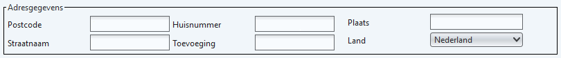Personaldata screen - address section - name section